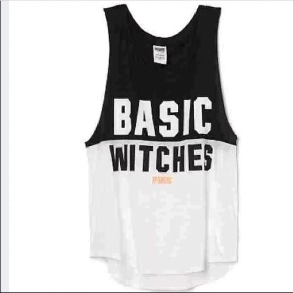 PINK Victoria's Secret Tops - Victoria’s Secret PINK Basic Witches Tank Top